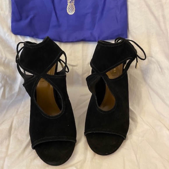 AQUAZZURA SEXY THING 105 CUTOUT SANDAL HEELS - Picture 2 of 5